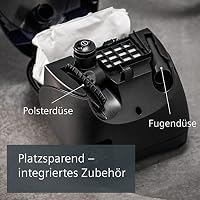 Siemens Staubsauger mit Beutel synchropower VS06A111, Bodenstaubsauger, Hygiene-Filter, Bodendüse für Hartboden und Teppich, starke Saugleistung, langes Kabel, Fugendüse, 600 W, blau – Ansicht 5