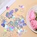 BOHUIZ 300 Pcs Iridescent Bachelorette Confetti, Bridal Shower Decoration Confettis, Wedding Decorations Diamond Ring Heart Star Table Confetti for Engagement Party Decorations, Bridal Shower supplies