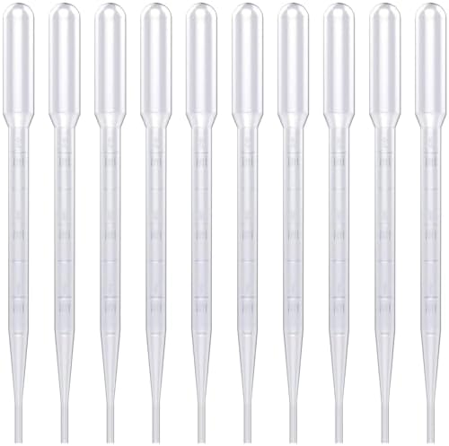 Pipettes Mélange Peinture 100 Pipettes Transfert 5ml Plastique - Compte-gouttes Gradués Jetables Pipettes Plastique Graduées