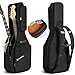 CAHAYA エレキギターケース 2本入れ 18mmスポンジ 大容量 ソフト ケース 肩掛け 手提げ 持ち運びに便利 CY00378-1