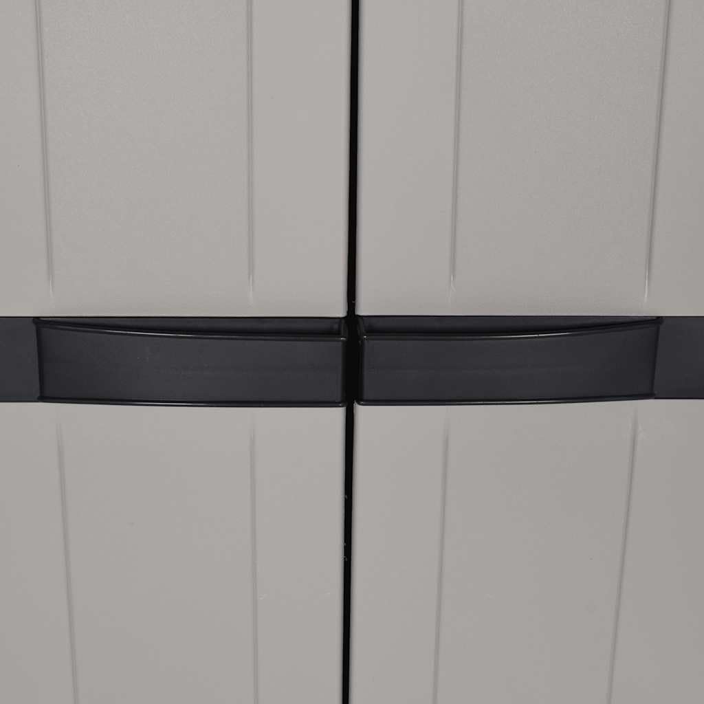 Armadio da Esterno Grigio e Nero 65x37x165 cm in PP Grigio,364200