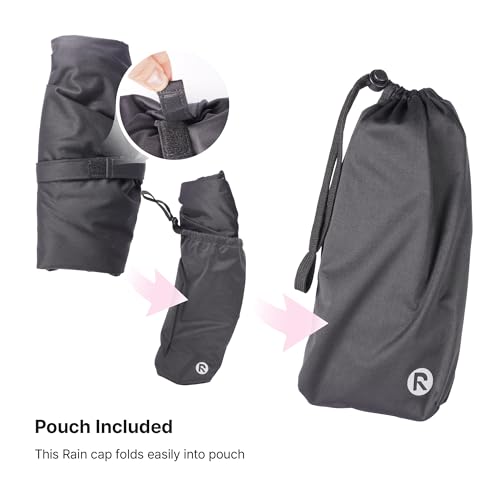 Bonnet de pluie doublé en satin imperméable avec sangle réglable
