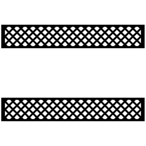 EasyComposite 2 x Composite Screen Trellis Topper - Decorative Lattice Panel for Outdoor Garden Fence - 1800mmx300mmx18mm (Wave Curved, 2)