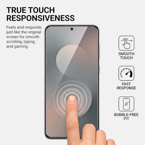 Image of Tempered Glass Screen Protector Compatible with Samsung Galaxy S25 FE 5G (6.7 Inch) | 9H Hardness | In-Display Fingerprint Unlock Compatible | Edge to Edge Full Coverage
