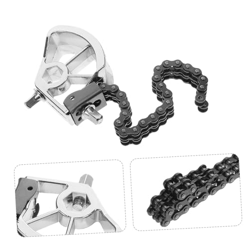 Pedal doble de cadena para bombo jazz Toddmomy plateado miniatura 7