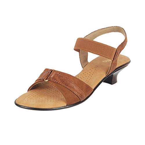Image of Metro Women's Heeled Faux Leather Comfy Fashion Sandals