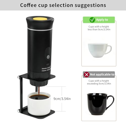Image of Pour Over Coffee Maker Stand,Foldable Portable Electric Espresso Machine Stand for outin,Holder for Coffee Grinder,Universal Dripper,V60 Dripper,Travel Coffee Maker, Press Square&Black