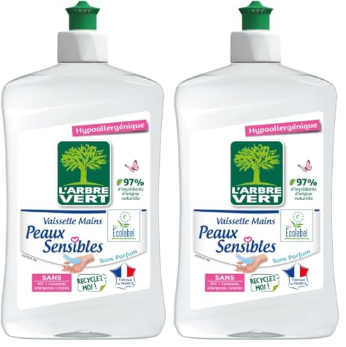 Liquide Vaisselle Hypoallergénique Peaux Sensibles Ecologique 'arbre Le Flacon De 500ml - vue 8