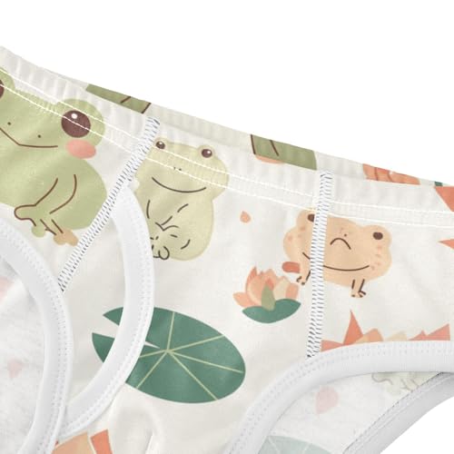 KLL Cute Cartoon Frog Animal Sitting flower Leaf Boys Toddler Soft Underwear Briefs Breathable Children Panties4
