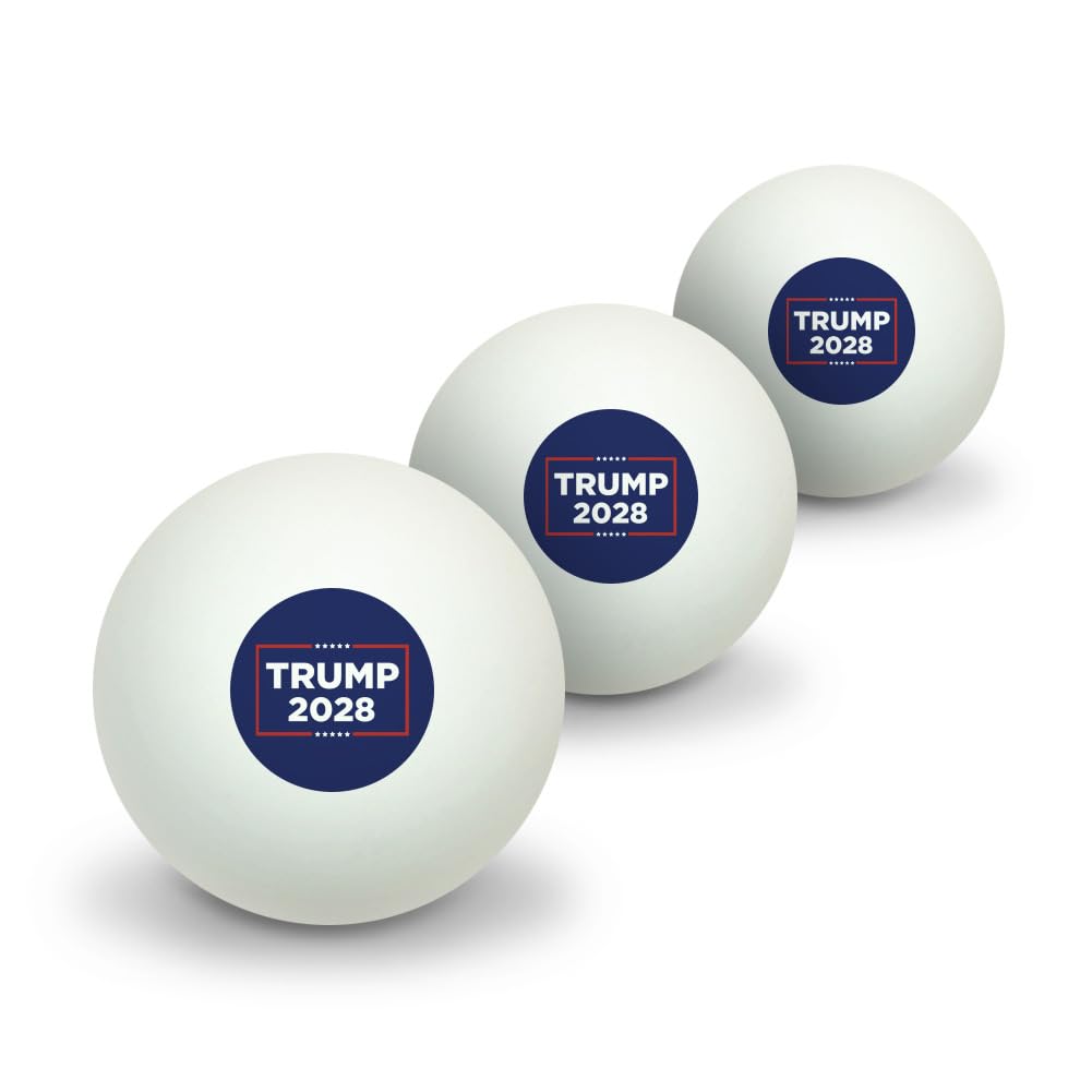 GRAPHICS & MORE Trump 2028 Novelty Table Tennis Ping Pong Ball 3 Pack