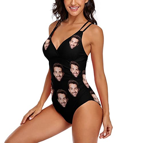 Custom One Piece Bathing Suits with Face Personalized Swimsuits with Picture of Men Photo for Women -9 Style3