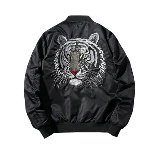 Veste de baseball homme mi-saison blouson rétro brodé tendance automne printemps
