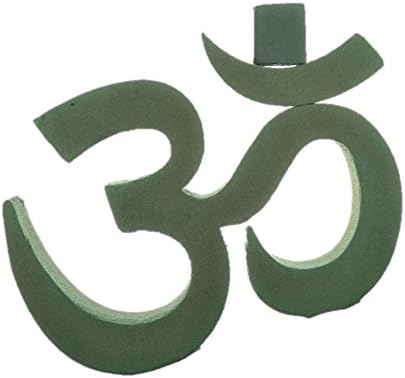Oasis Floral Foam 2D OM Shape for Fresh & Artificial Flower Decoration - Wedding, Birthday, Anniversary, Party, Pooja, Festival (1 No) 12"x12" Green