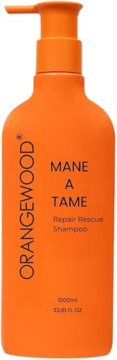 ORANGEWOOD Mane-A-Tame Repair Rescue Shampoo 1000ml – Smooth, Silky, Nourishing Hair Cleanser | Hydrates &amp; Strengthens Dam...