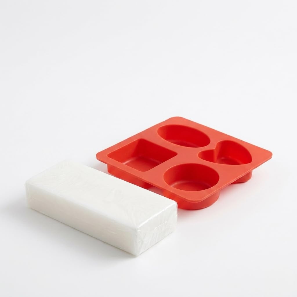 500 Gram Goat Milk Soap Base Kit with Reusable Silicone Mould | DIY Handmade Soap Making Material | Natural Moisturizing Melt and Pour Soap Base for Home Crafting-image-10