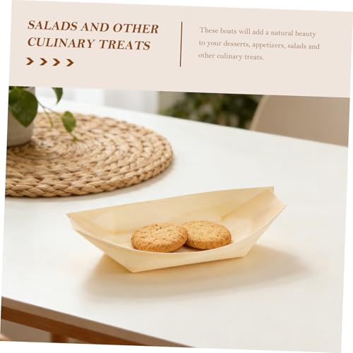 Platos de sushi de madera 6 pulg x100 unidades miniatura 3