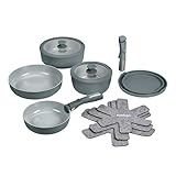 Cuisinart 13-Pc, ClickSmart Nonstick Detachable Handle Ceramic Cookware, Pots and Pans Set, Stackable Space-Saving Design, Compatible with All Stovetops, Induction & Oven Safe, PURELYCERAMIC