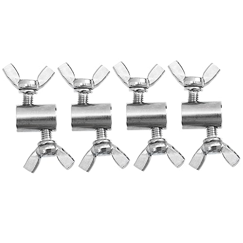 Unomor Stainless Steel Wire Rope Cable Clip Butterfly Clamp Set 4pcs for Lifting Securing