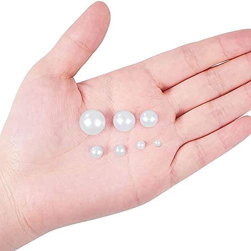 Genie Crafts 16000 Pieces Of Flat Back Pearl Nail Gems For Diy Projects, Crafts, Necklaces, Bracelets, Jewelry Decorations (1.5Mm, 2Mm, 2.5Mm, 3Mm, 4Mm, 5Mm, 6Mm) #TOP5