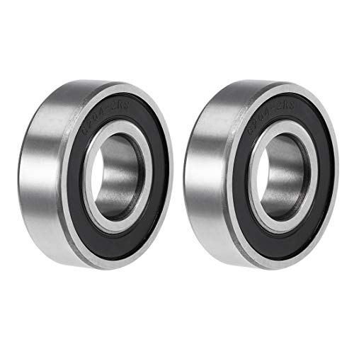 Image of sourcing map 6204-2RS Deep Groove Ball Bearings 20mm x 47mm x 14mm Double Sealed Chrome Steel Z2 2pcs