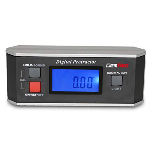 GemRed 82413 Digital Level Angle Finder Gauge Inclinometer with Backlight and Magnetic Base