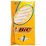 Bic Disposable Razor Shavers Normal Single Blade 5Count (Pack of 6)