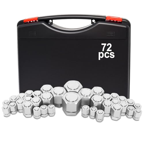 Image of 72PCS ORFS Flat Face Seal Cap and Plug Kit, 2025 Upgraded Leak-Proof Hydraulic Design, O Ring Face Seal Fitting Kit with Precision Thread