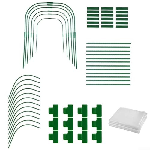 Kit de aros y clips de jardín en tela helada para un cuidado eficaz de las plantas al aire libre (B)