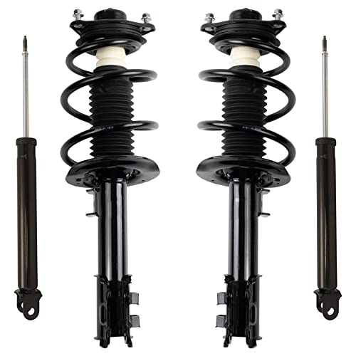 Image of TRQ Front and Rear Complete Strut Assembly & Shock Absorber Kit Complete Strut & Coil Spring Assembly Compatible with 2011-2014 Hyundai Sonata 2011-2015 Kia Optima