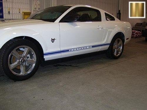 Miniatura 2 de Decal Mods Ford Mustang GT Rocker Panel Puerta Lateral Calcomanías Metálicas Plata - RU - CMS