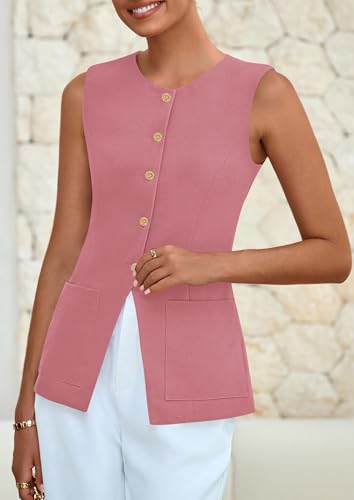 PRETTYGARDEN Women's Blazer Vest 49% Off with Code GFQI6CHP