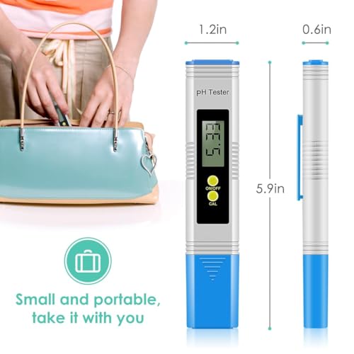Image of PH Meter 0.01 High Accuracy 0-14 PH Test Range Water Quality Tester with ATC | Easy to Use Swimming Pool Aquarium Food Plants Digital PH Meter for Water, Pool and Aquarium | Warranty-1 Year
