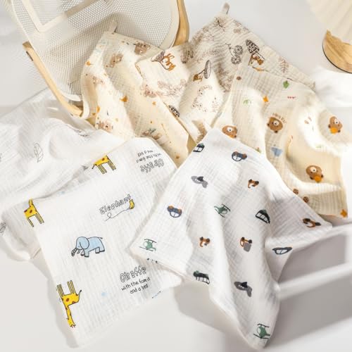 Gants de toilette en mousseline bébé coton lavable serviette bain