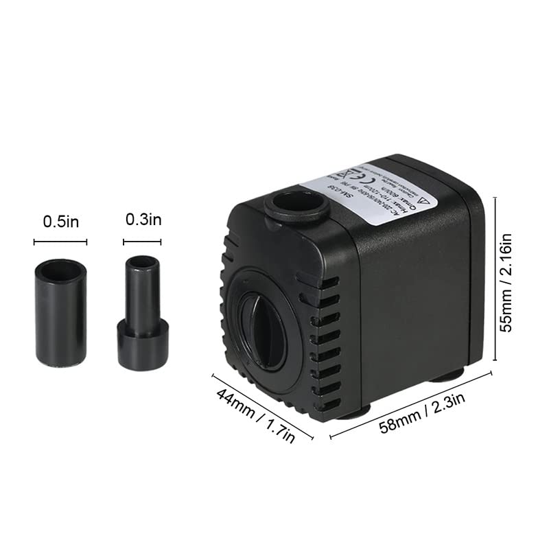 Pompa Acqua Sommersa 600L/H 8W - Pompa Per Acquario, Laghetto O Fontana Con Regolatore Flusso - Foto 8
