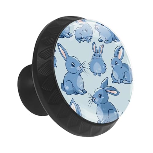 Lot de 12 boutons ronds lapin pour placard de cuisine et commode - 3