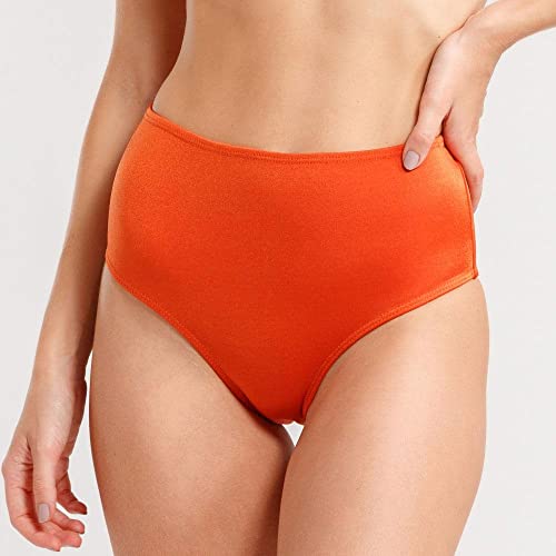 Calcinha Hotpant Brilhos, She, Feminino, Laranja Acobreado, P