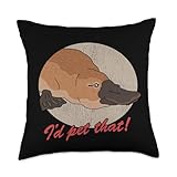 Platypuses Funny | Pet That Platypus Throw Pillow
