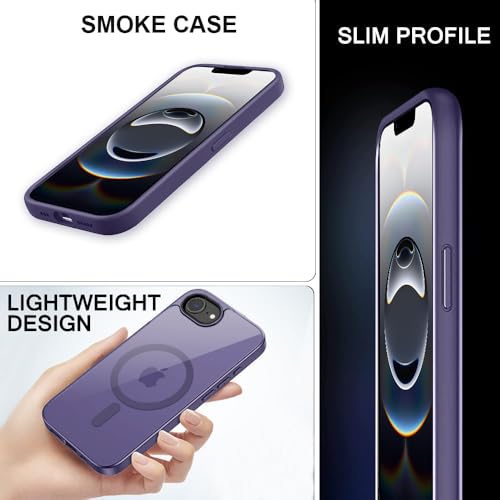 Image of iPhone 16e Magsafe Hard Back Case | Matte Design & 360 Protection | Military-Grade Apple iPhone 16e Cover | Strong Magnet Back - Purple