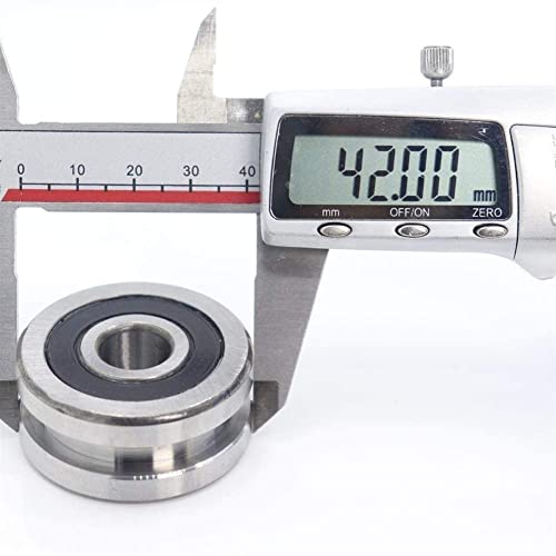 Roulement à rainure en H 12x42x19mm pour poulie de guidage coulissant acier U - 5