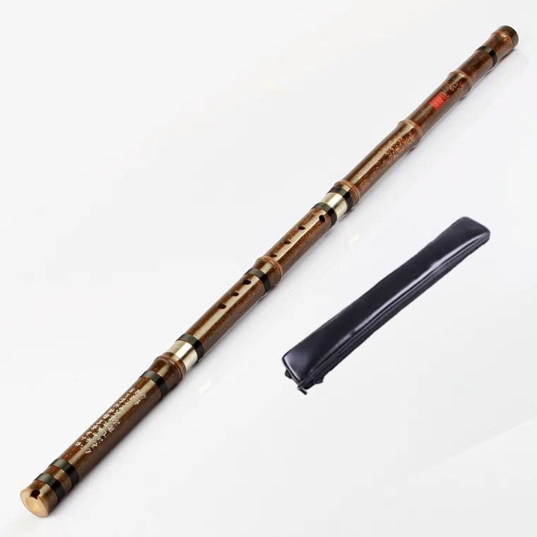 LANDTOM Performers' Level/Professional Xiao Flöte aus Bambus, für Rechtshänder, 8 Löcher mit Tasche, Violett
