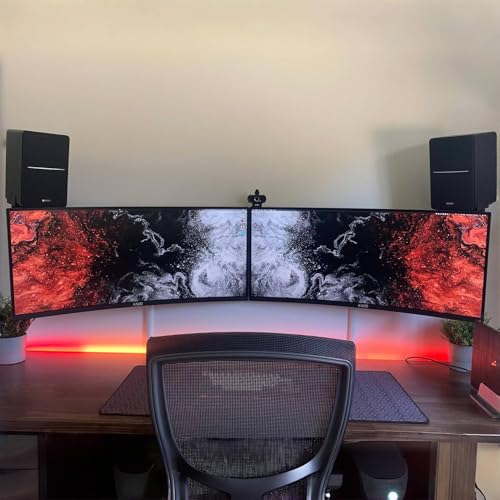 Image of Kado 2-Pack 34 inch 21:9 Ultrawide Curved 1500R 165Hz 2560x1080 Gaming Monitor | AMD FreeSync Premium DisplayPort HDMI, Stacked Gaming Multi-View Split Screen Streaming, VESA Mount Built-in Speakers