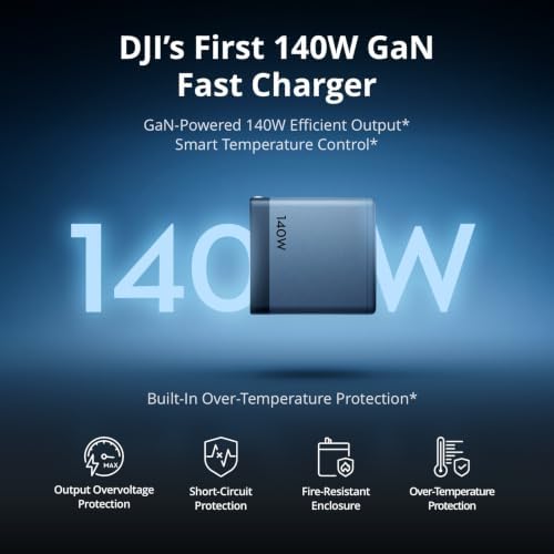 DJI Power 140W GaN Charging Combo, 7A Digital Display Cable (1 m) Included - 2