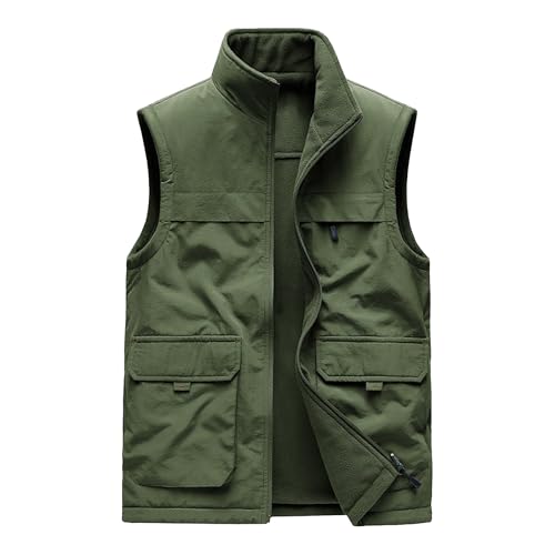 Gilet de travail homme thermique contre le froid veste sans manche polaire robuste