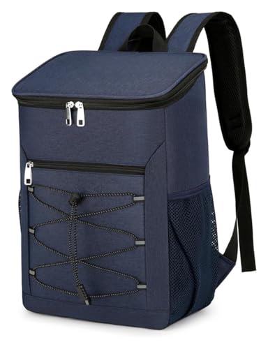 Mochila aislada para picnic, mochila de almuerzo de gran capacidad, portátil, viajes, camping, mochila para hombres y (azul)