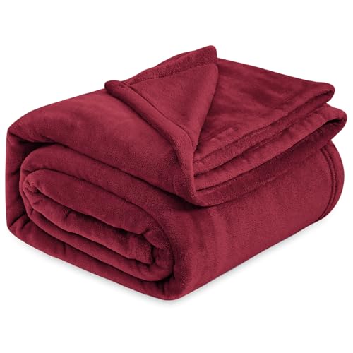 Image of Cloth Fusion Nimbus 280 GSM Fleece Blanket, Maroon Red, Single 58x86 inches | Double-Brushed Both Sides, Anti-Pilling Weave, Colour-Lock Dye, Reinforced Stitching, Machine Washable