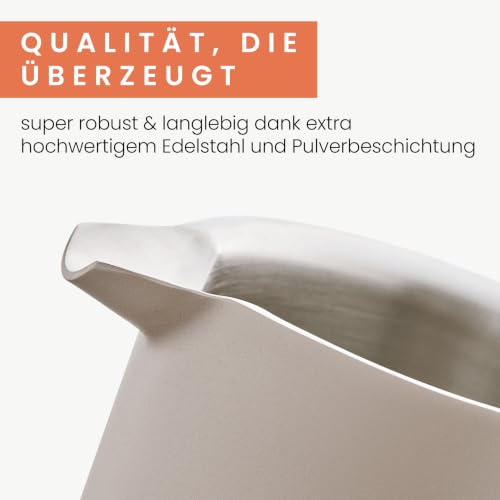 Groenenberg French Press Earth 600 ml o. 1 Liter I Hochwertige Kaffeepresse mit Thermo Warmhalte-Funktion I Edelstahl Kaffeebereiter – Ansicht 3