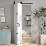 HOMCOM Puerta Corredera Plegable con Herrajes 91, Blanco