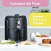 Quest 2.3L Small Air Fryer / 1-2 People/Manual Dial Controls/Non-Stick Detachable Food Basket / 60 Minute Timer/Cool Touch/Auto-Shut Off & Overheat Protection / 1000W / 33870
