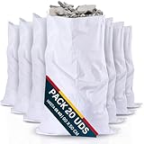 [20 uds] Sacos Para Escombros [50x90cm] Resistentes 55kg, Bolsas para obras y Transporte de Materiales (20 Sacos)