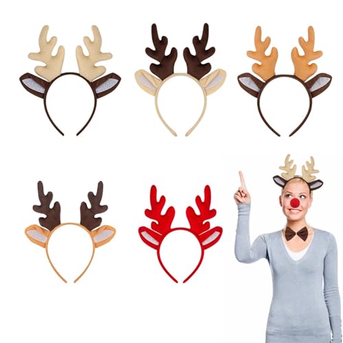 Christmas Reindeer Headband Adjustable Festive Hair Accessory Holiday Party Headpiece for Women and Kids2